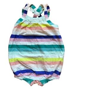 Tea Collections Colorful Striped Baby Romper Bubble NWT 12-18m